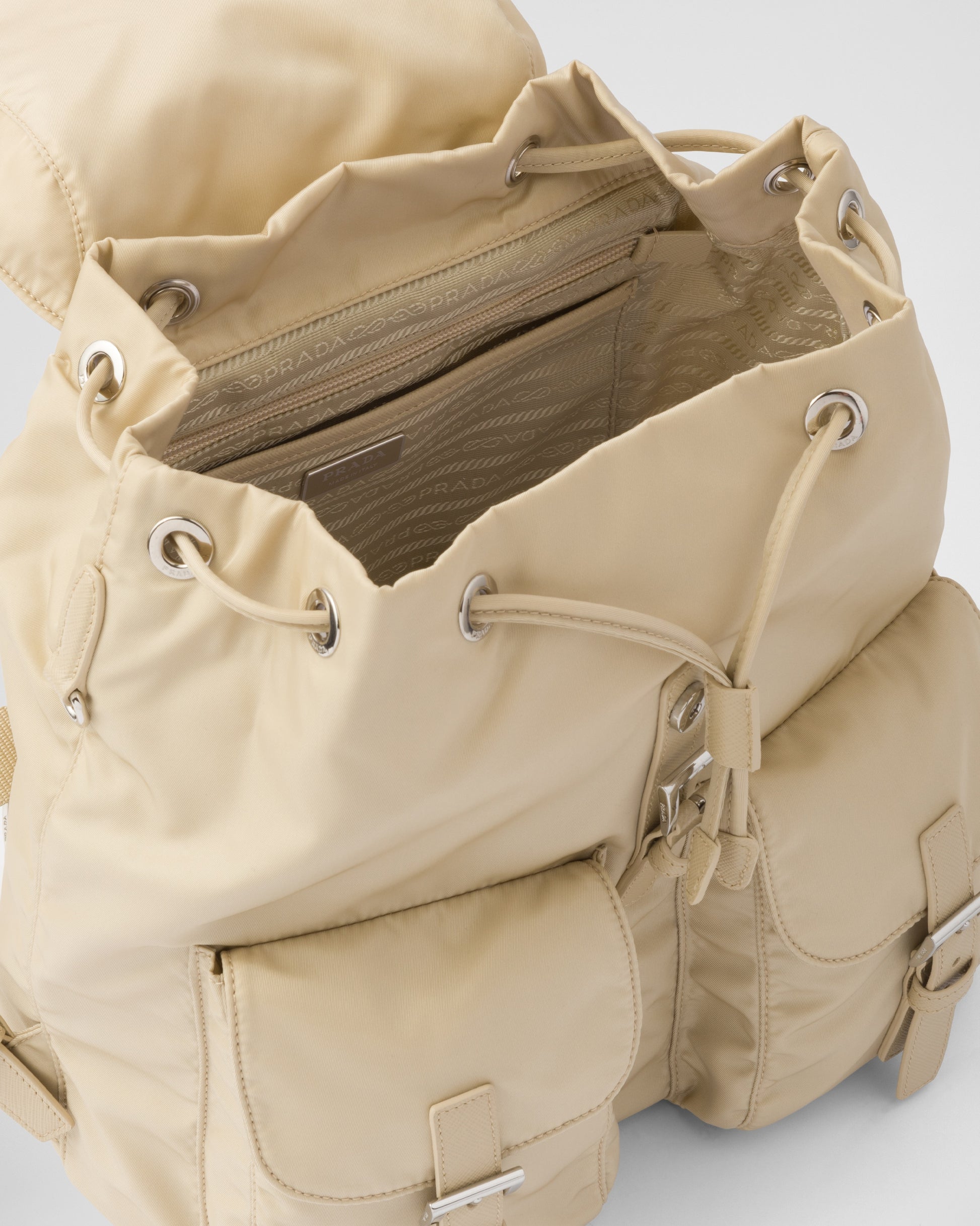 Medium Re-Nylon backpack with pouch
