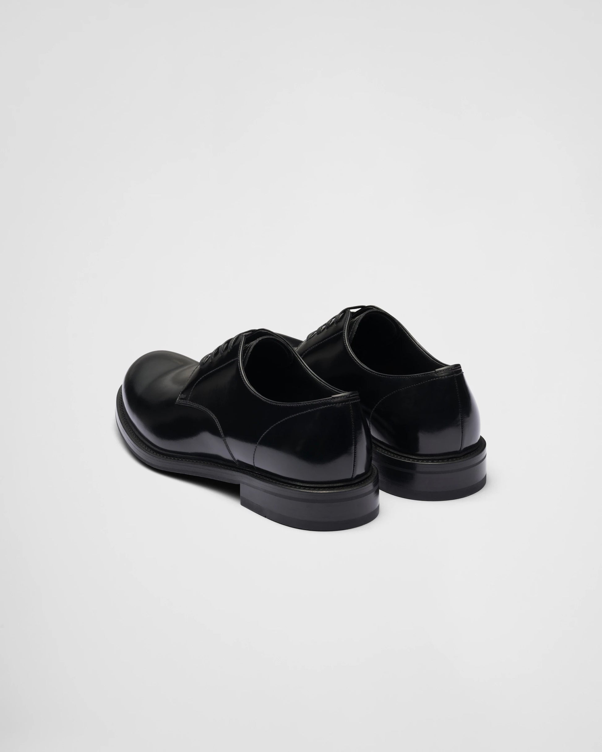 Brushed leather lace-up shoes