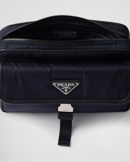 Re-Nylon and Saffiano leather shoulder bag