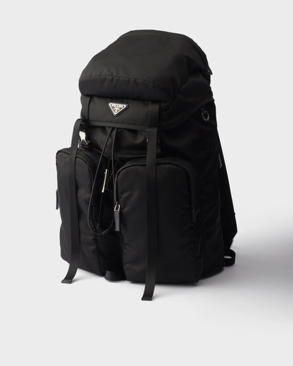 Re-Nylon and Saffiano leather backpack