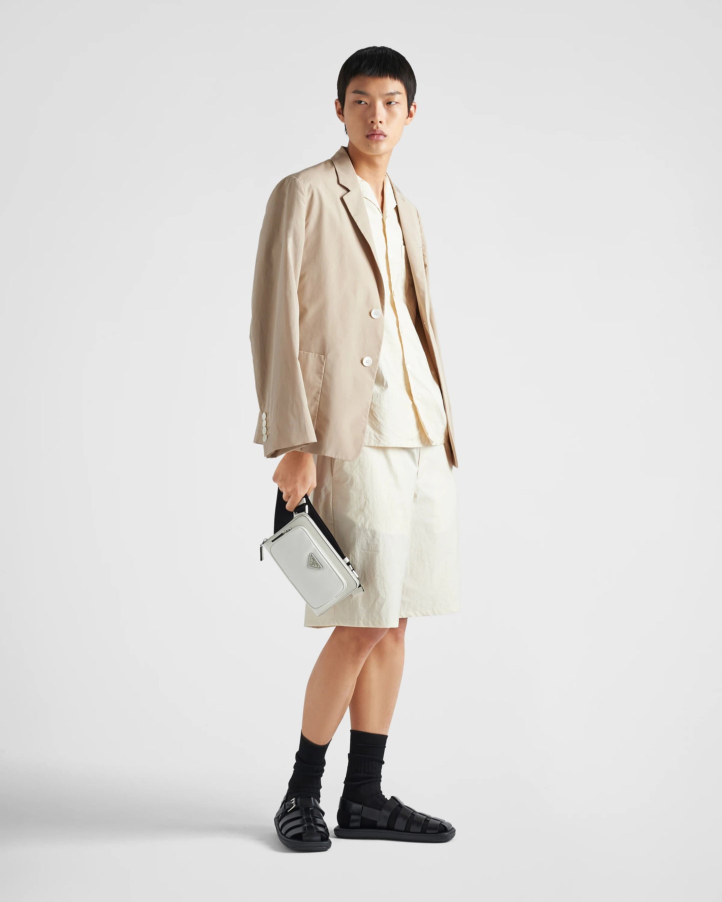 Saffiano leather belt bag