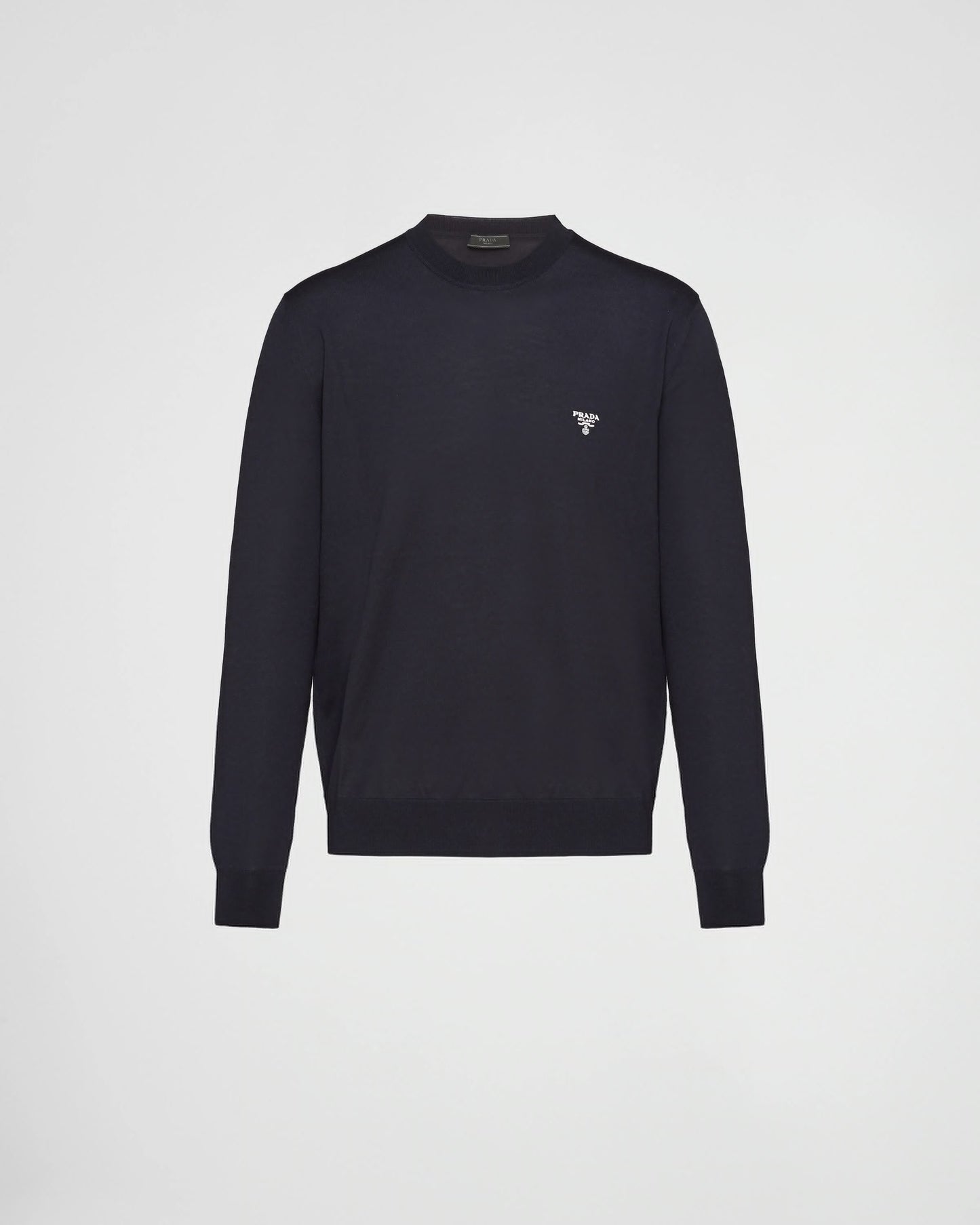Superfine wool crew-neck sweater