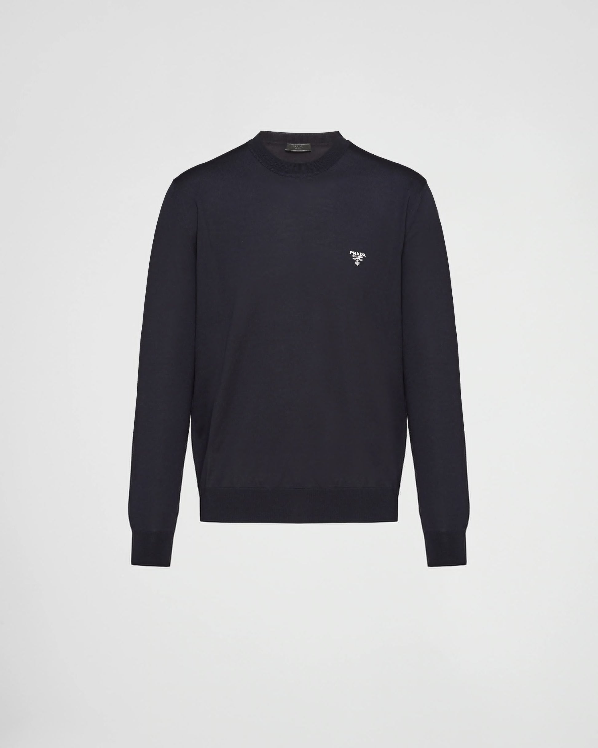 Superfine wool crew-neck sweater
