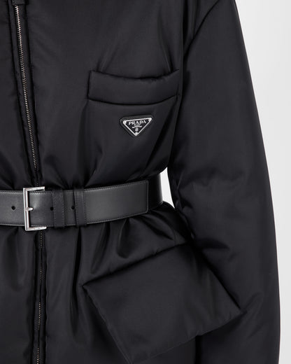 Re-Nylon hooded down jacket