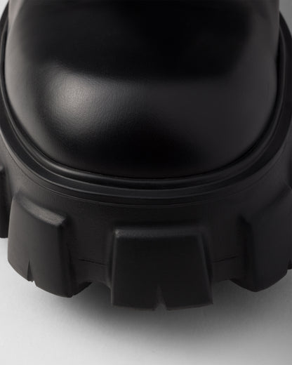 Monolith brushed leather and Re-Nylon boots with pouch