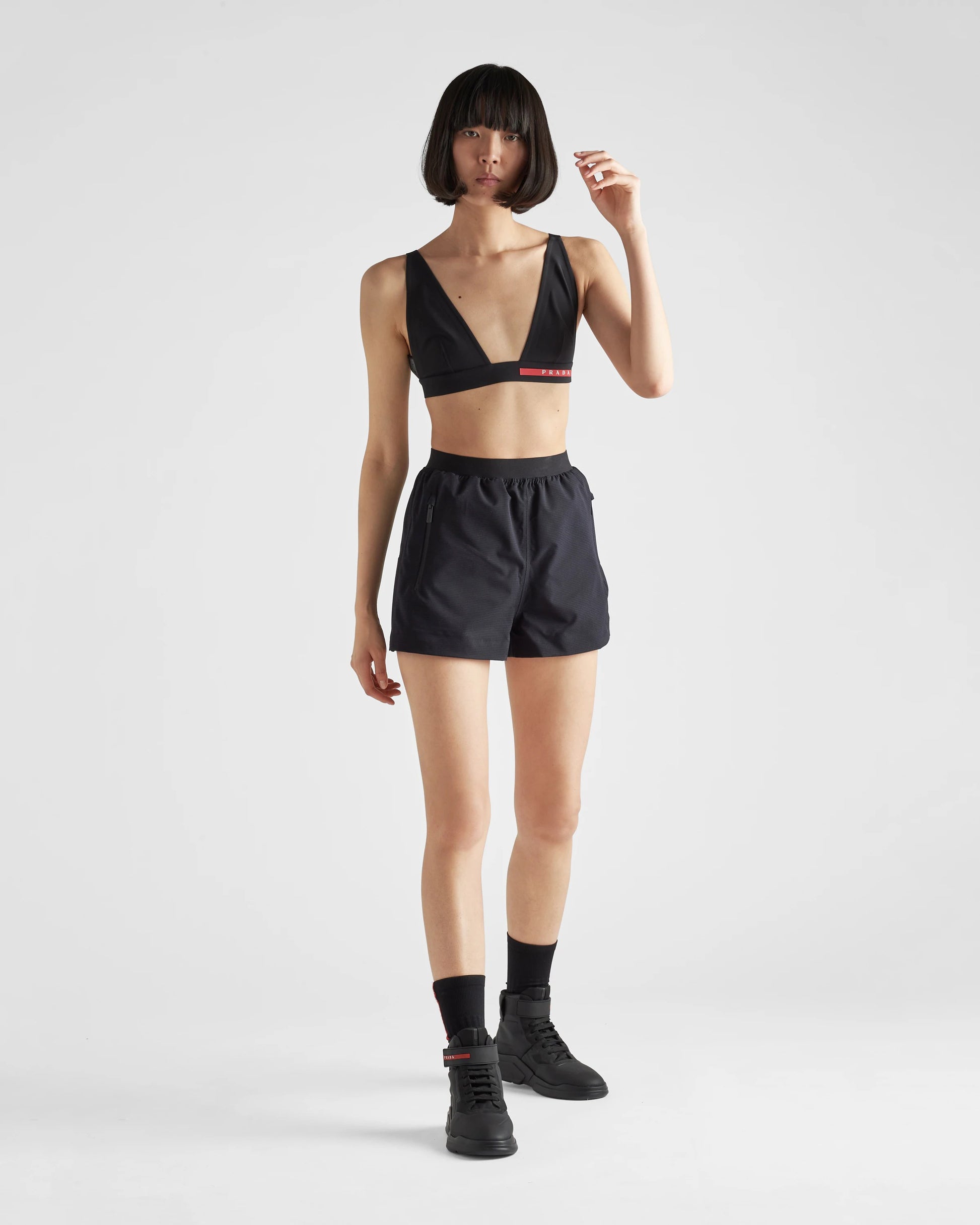 Stretch jersey swimsuit top