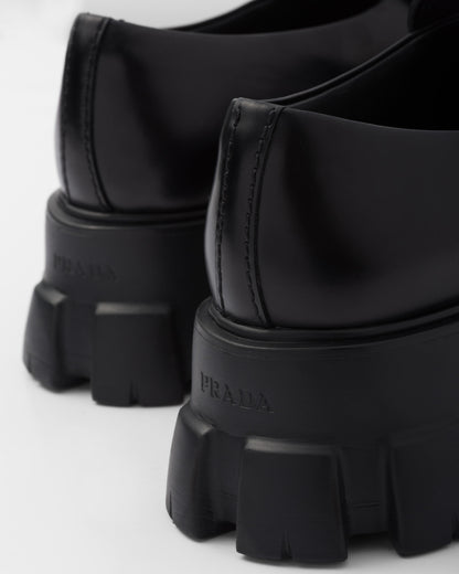 Monolith brushed leather loafers