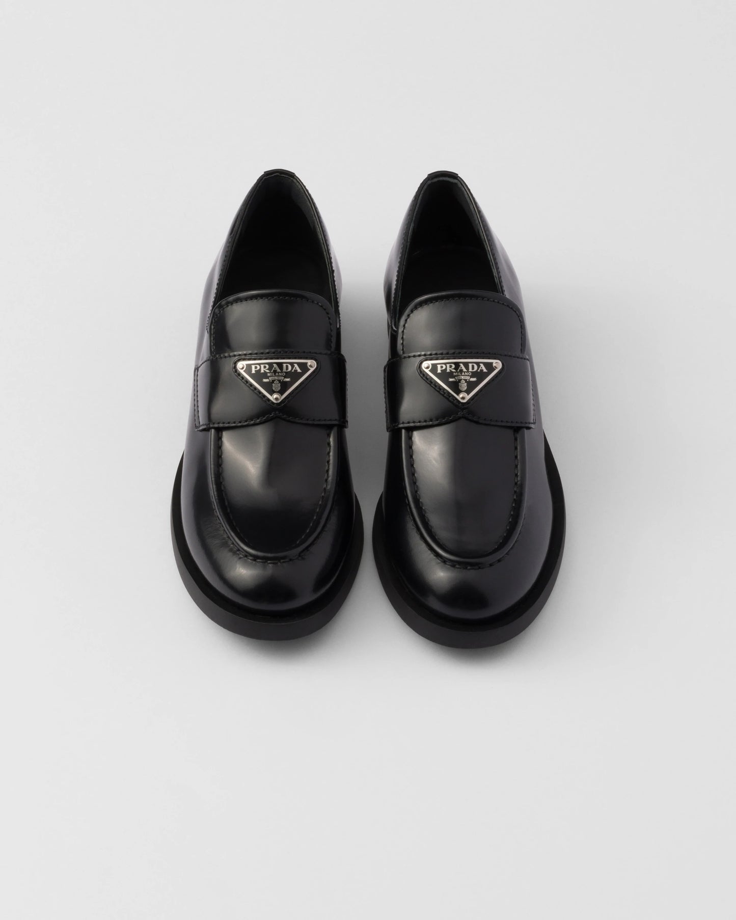 Brushed leather loafers
