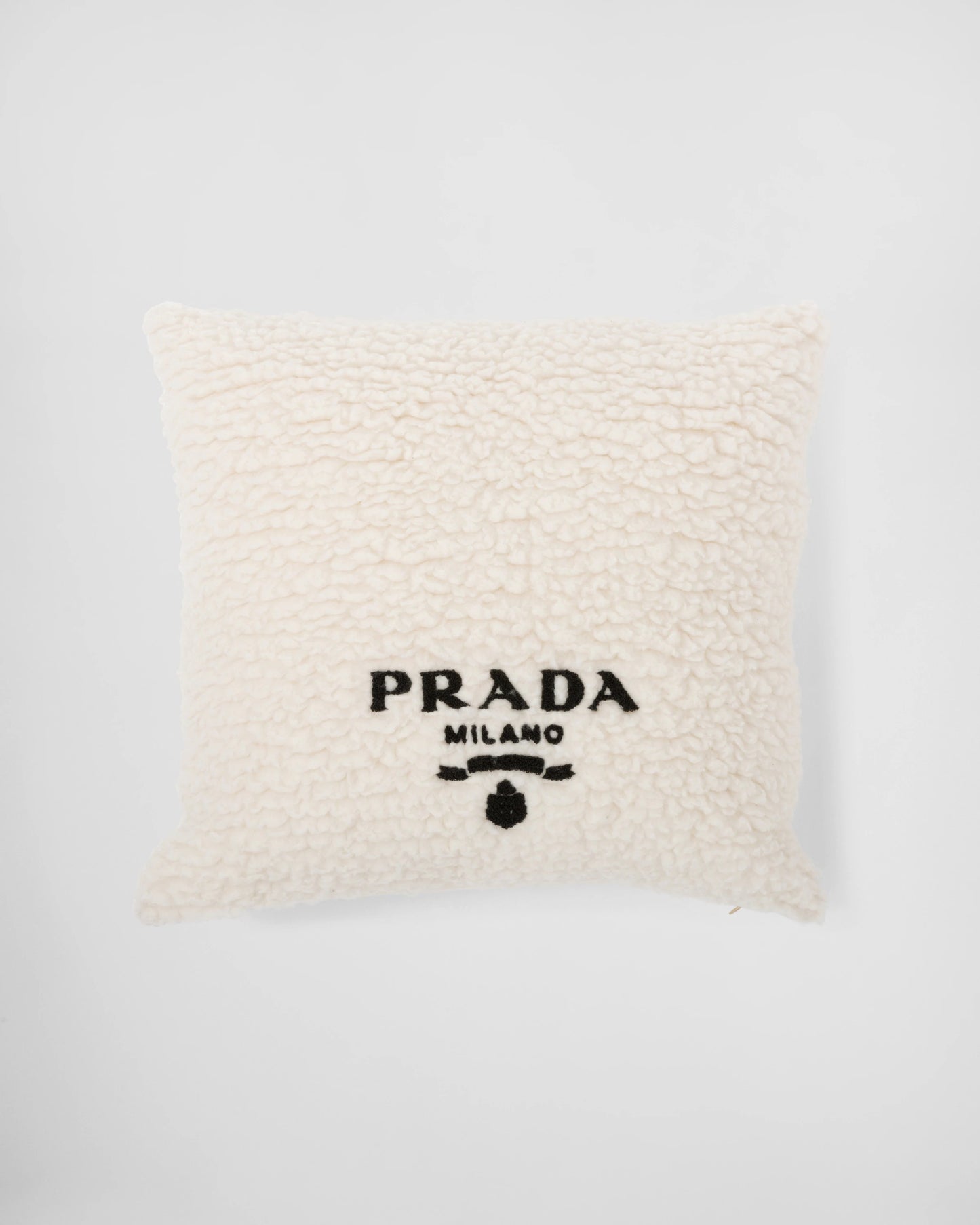 Faux-fur cashmere and wool throw pillow