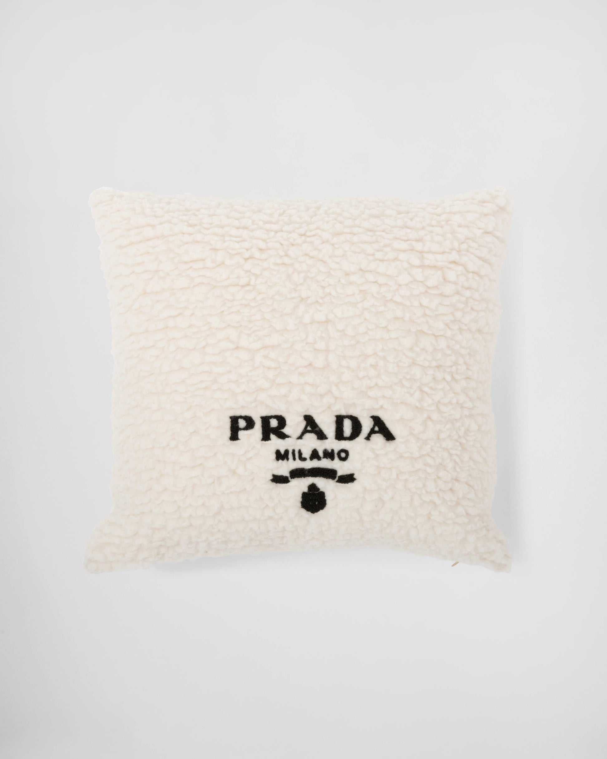 Faux-fur cashmere and wool throw pillow