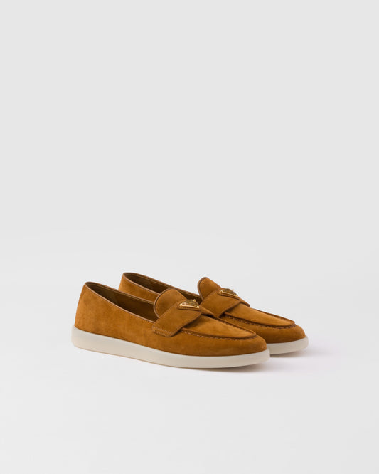 Suede leather loafers