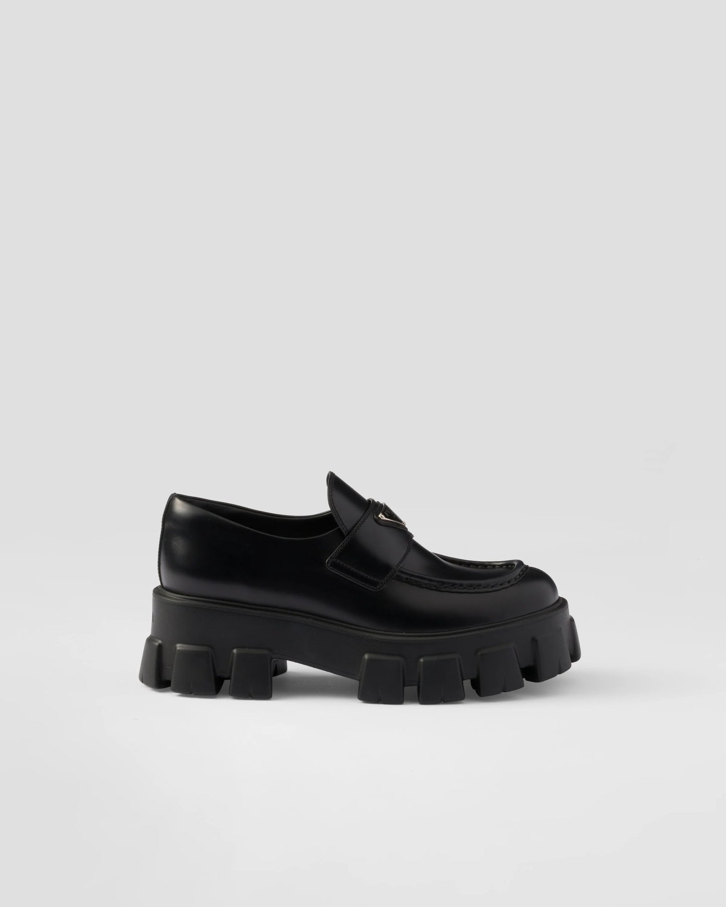 Brushed leather Monolith loafers