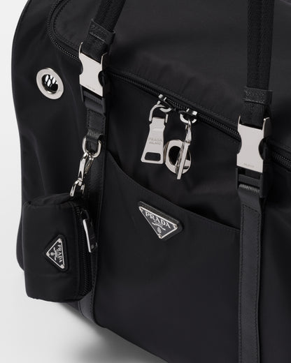 Re-Nylon and Saffiano leather pet bag