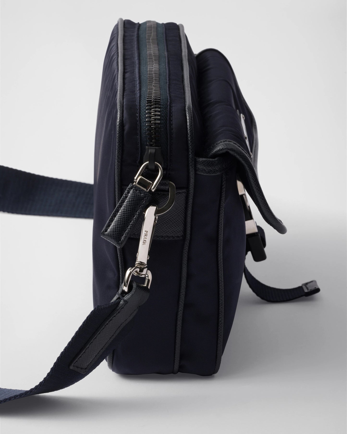 Re-Nylon and Saffiano leather shoulder bag