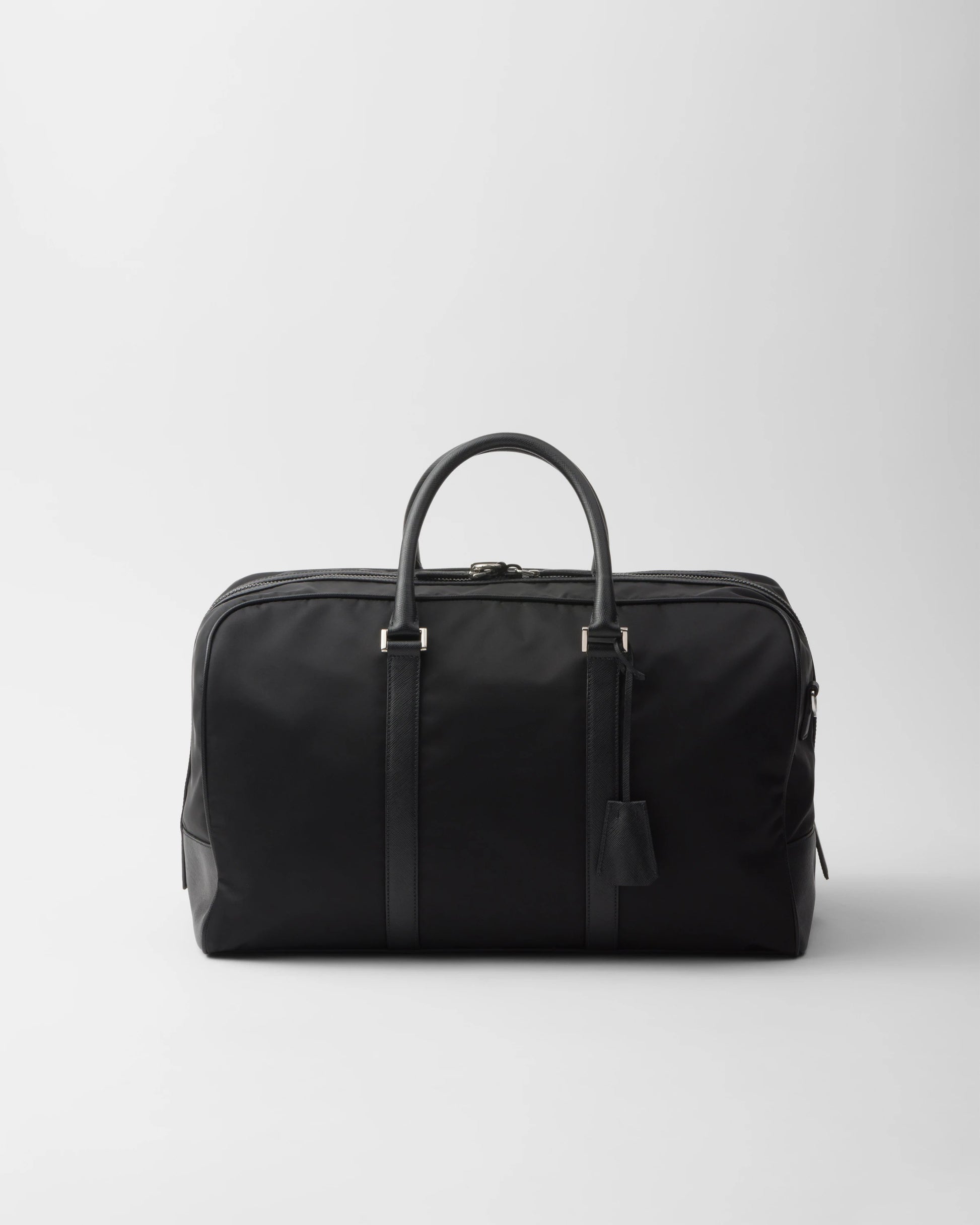 Re-Nylon and Saffiano leather duffel bag