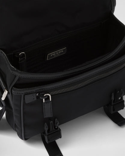 Re-Nylon and Saffiano leather shoulder bag