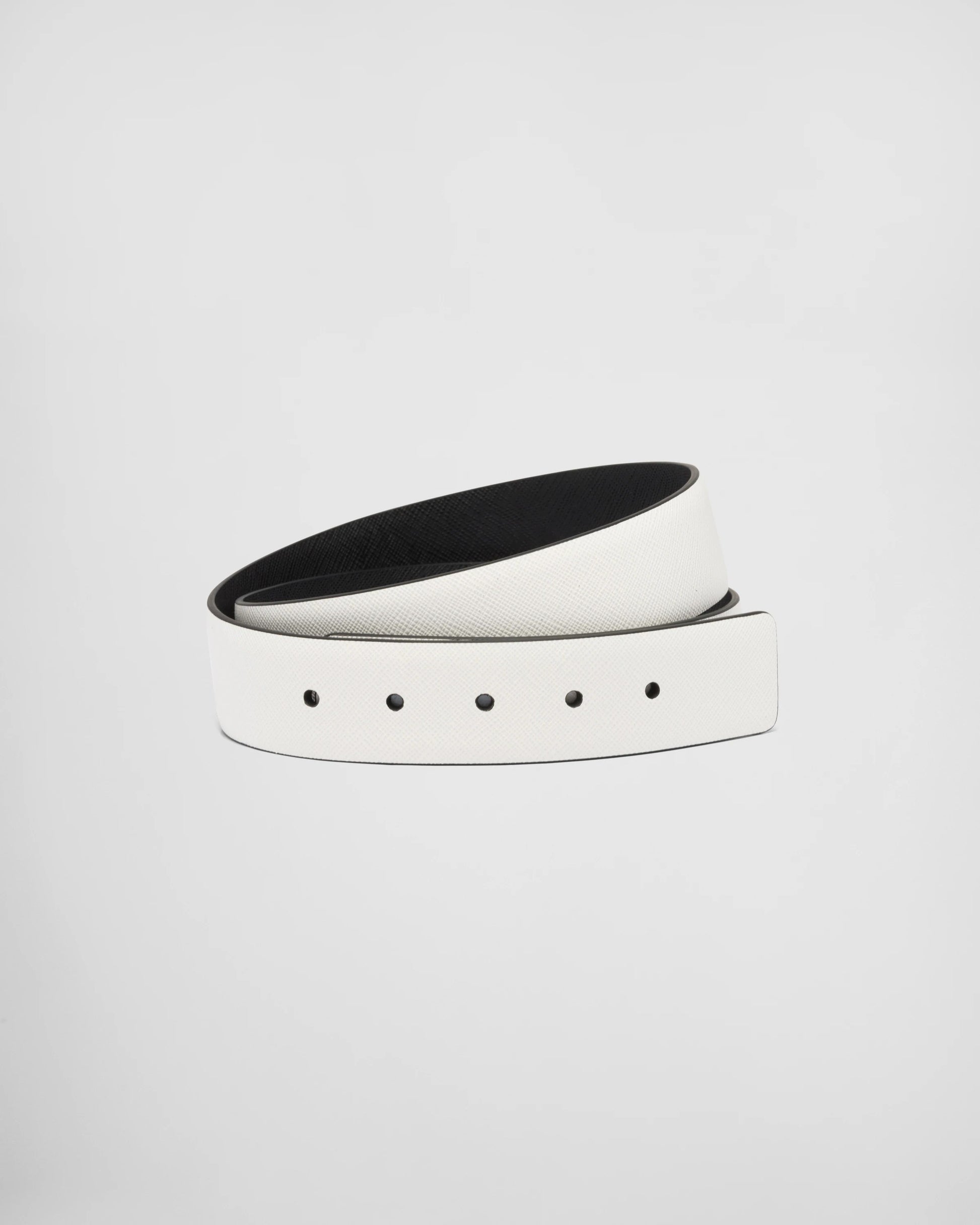 Reversible Saffiano leather belt strap