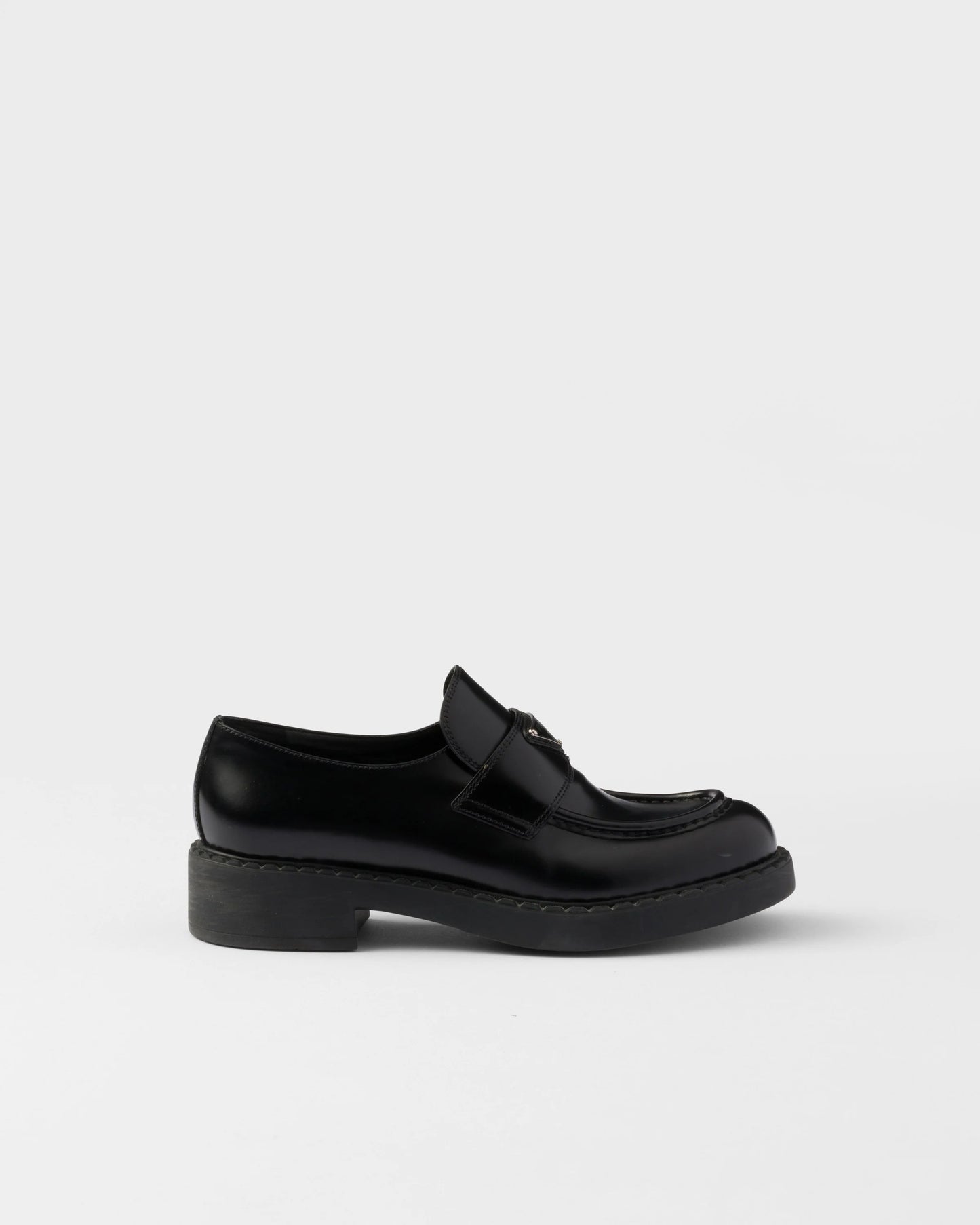 Chocolate brushed leather loafers