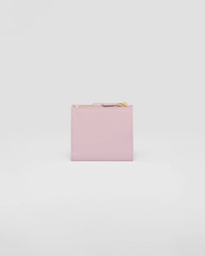 Small Saffiano and smooth leather wallet
