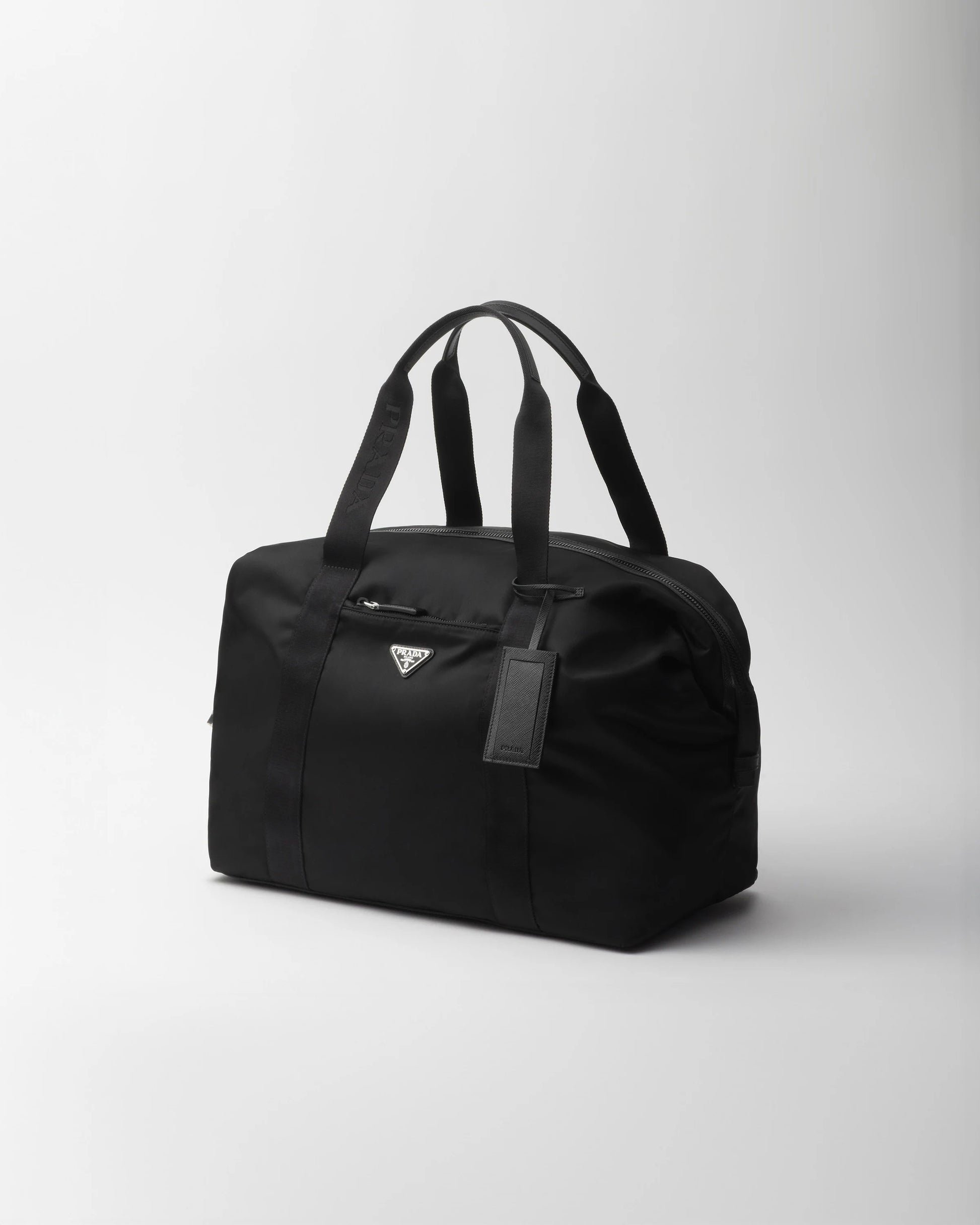 Re-Nylon and Saffiano leather duffle bag