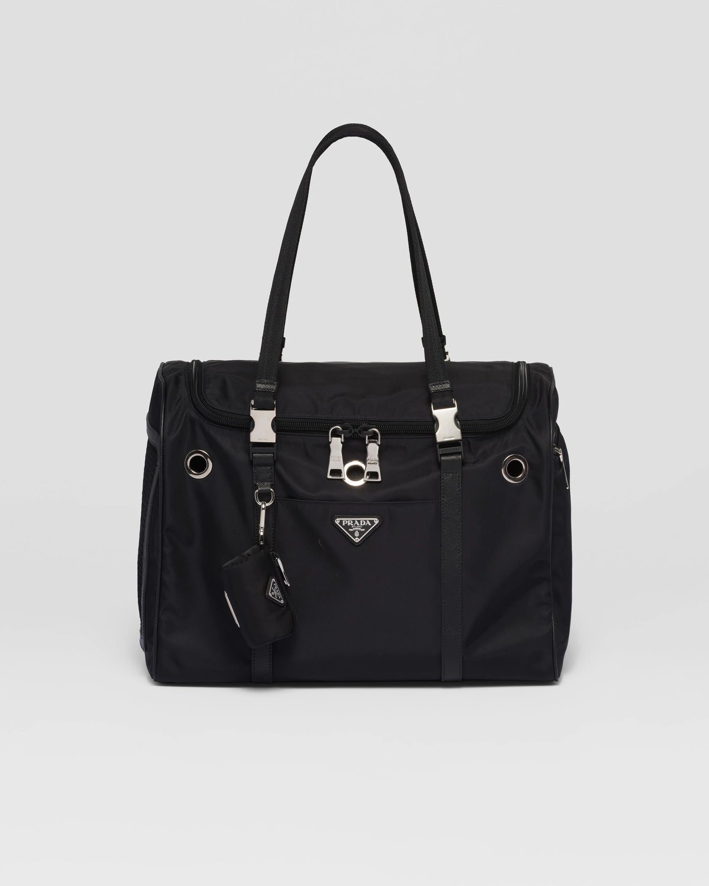 Re-Nylon and Saffiano leather pet bag
