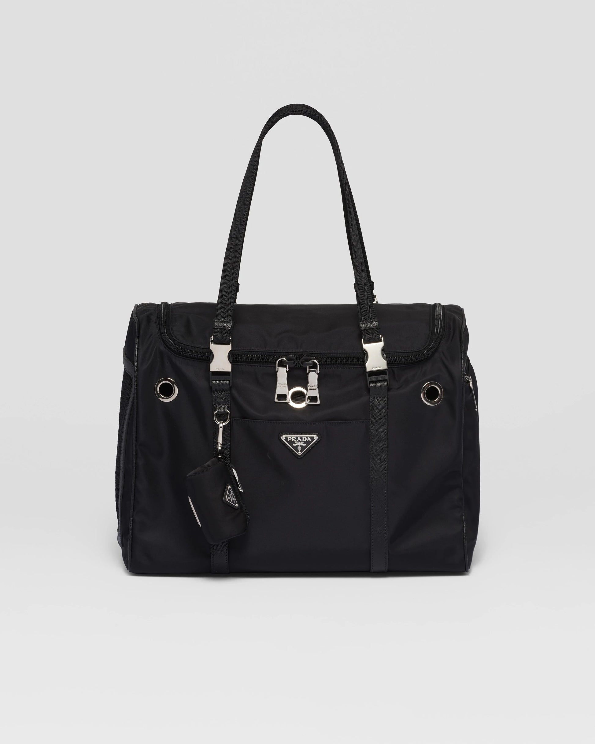 Re-Nylon and Saffiano leather pet bag