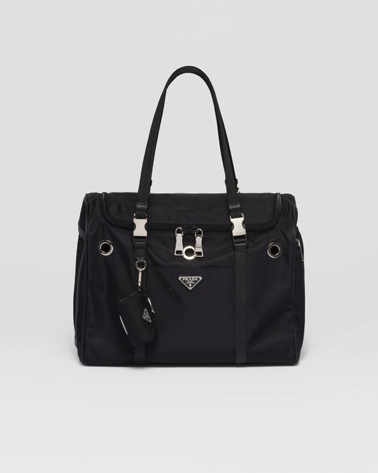 Re-Nylon and Saffiano leather pet bag