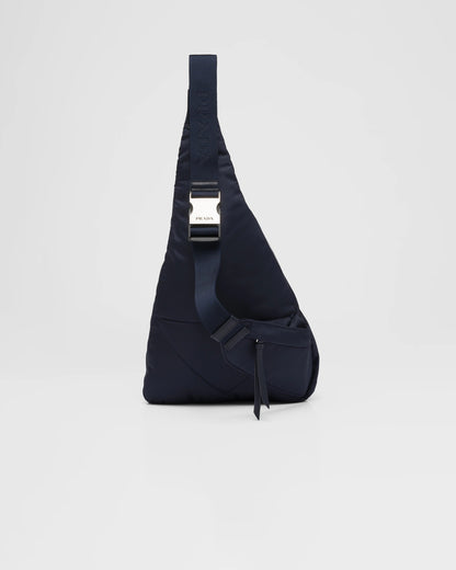 Re-Nylon and leather backpack