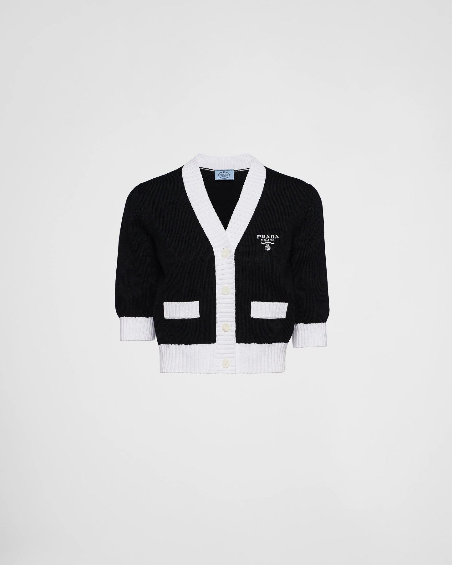 Cropped cotton cardigan