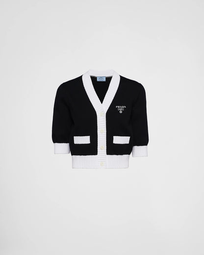 Cropped cotton cardigan