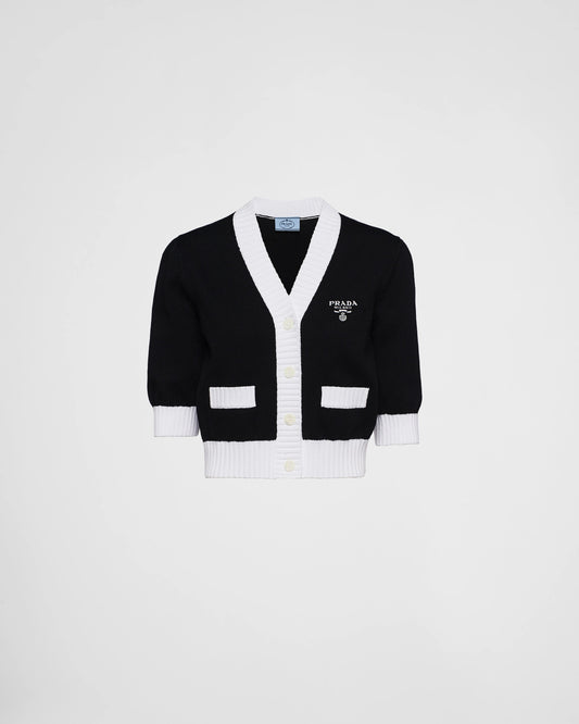 Cropped cotton cardigan