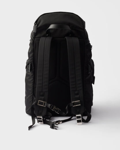 Re-Nylon and Saffiano leather backpack