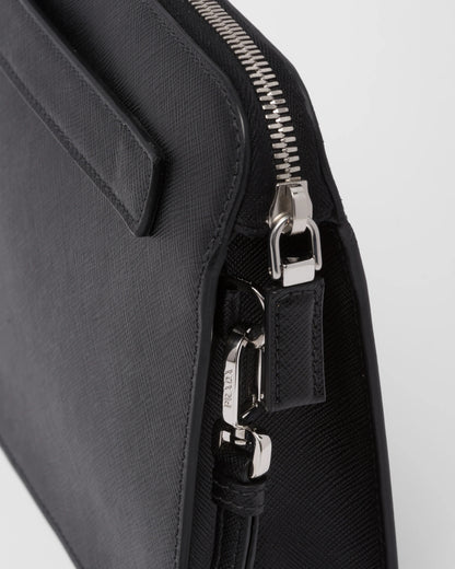 Saffiano leather pouch