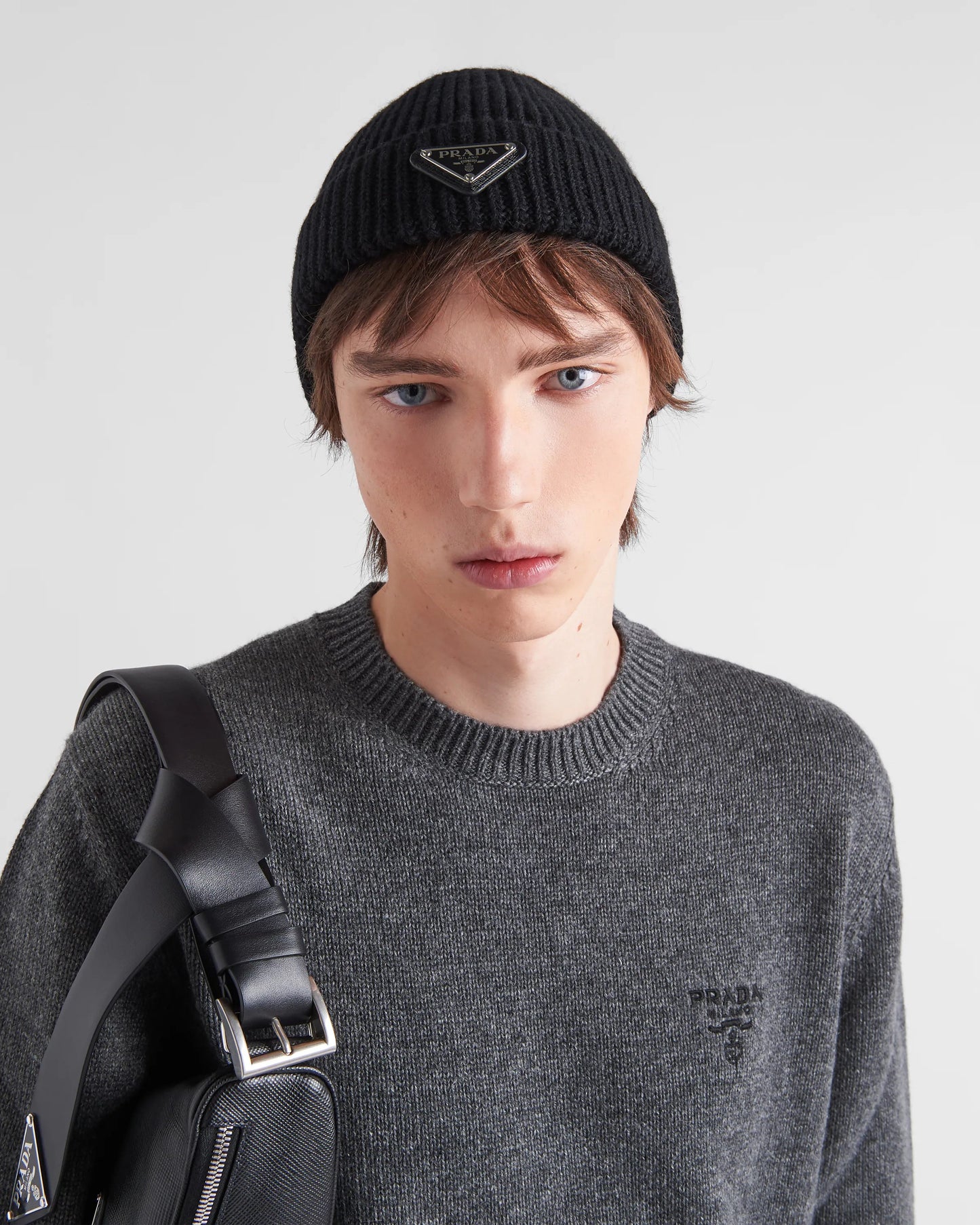 Wool and cashmere beanie