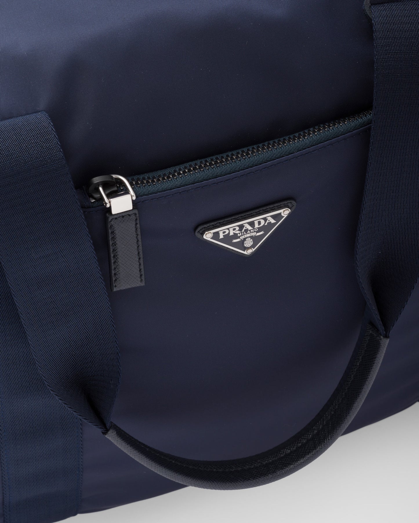 Re-Nylon and Saffiano leather duffle bag