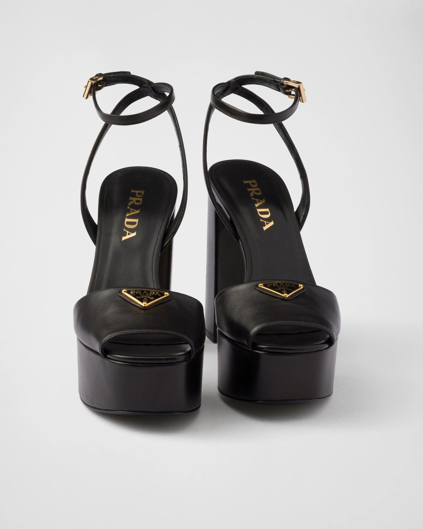 Nappa leather platform sandals