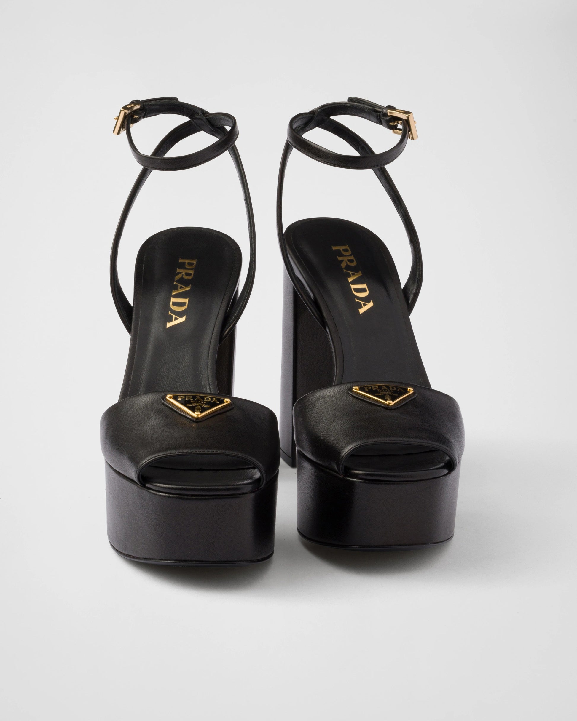 Nappa leather platform sandals