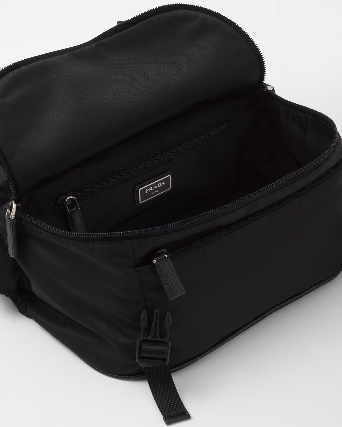Re-Nylon and Saffiano leather shoulder bag