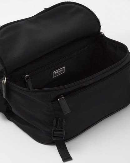 Re-Nylon and Saffiano leather shoulder bag