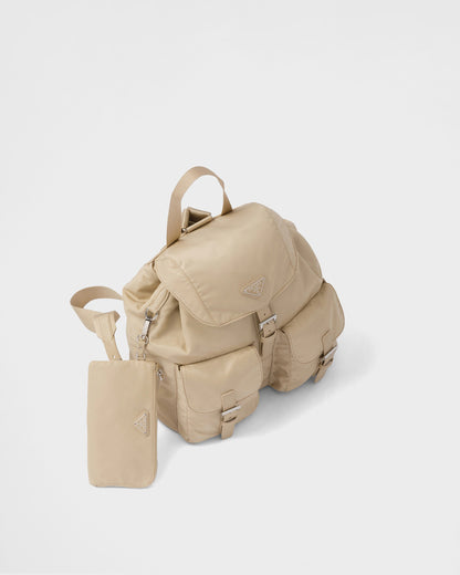 Medium Re-Nylon backpack with pouch
