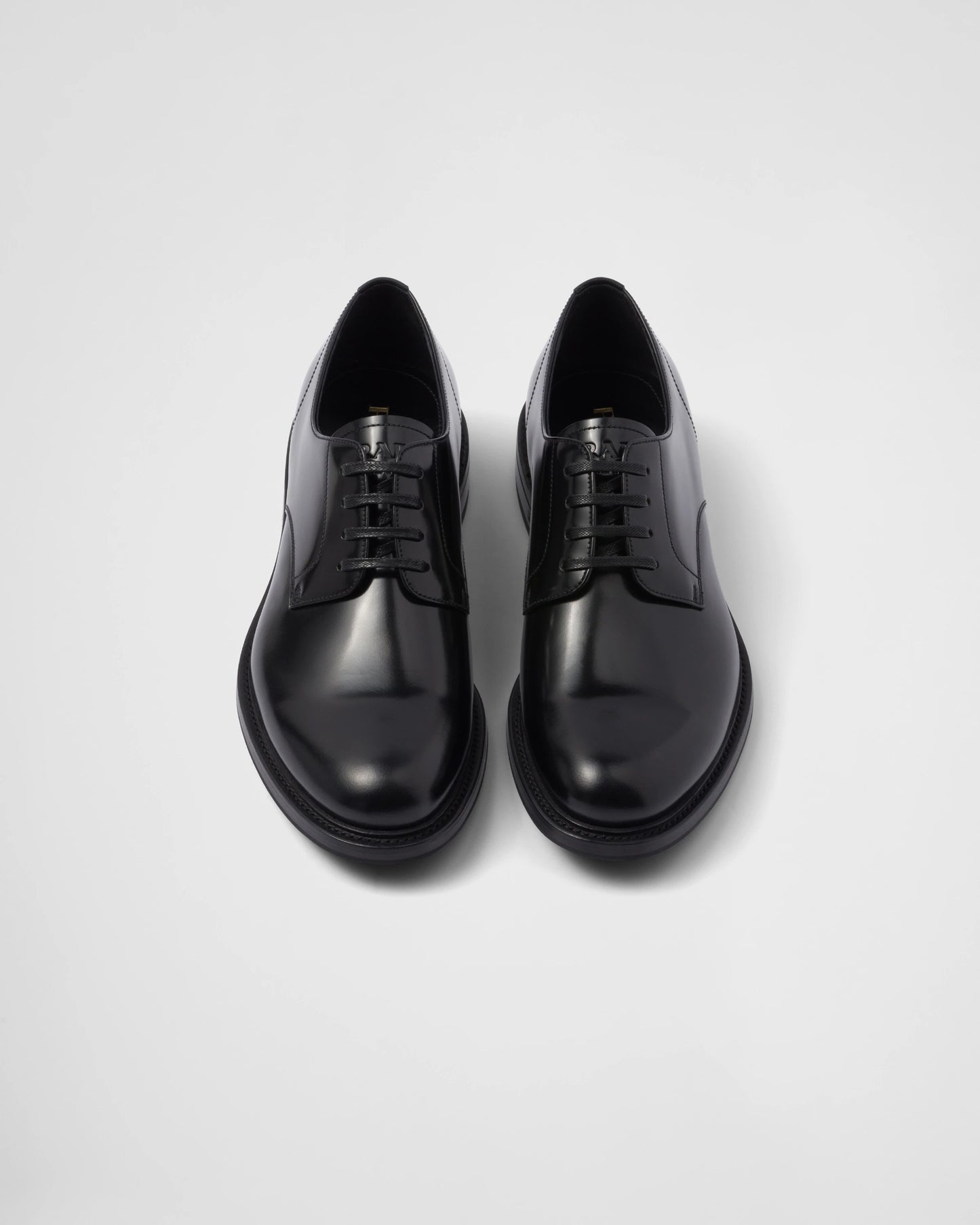 Brushed leather lace-up shoes