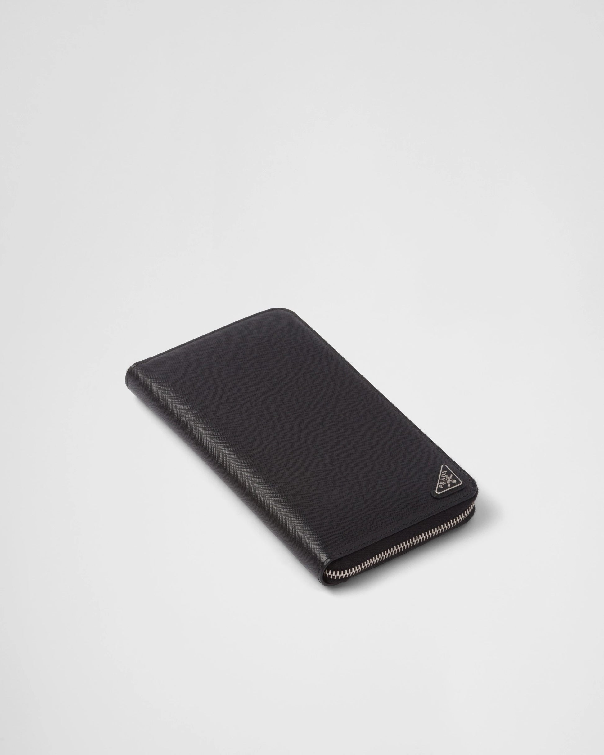 Saffiano leather zip around wallet