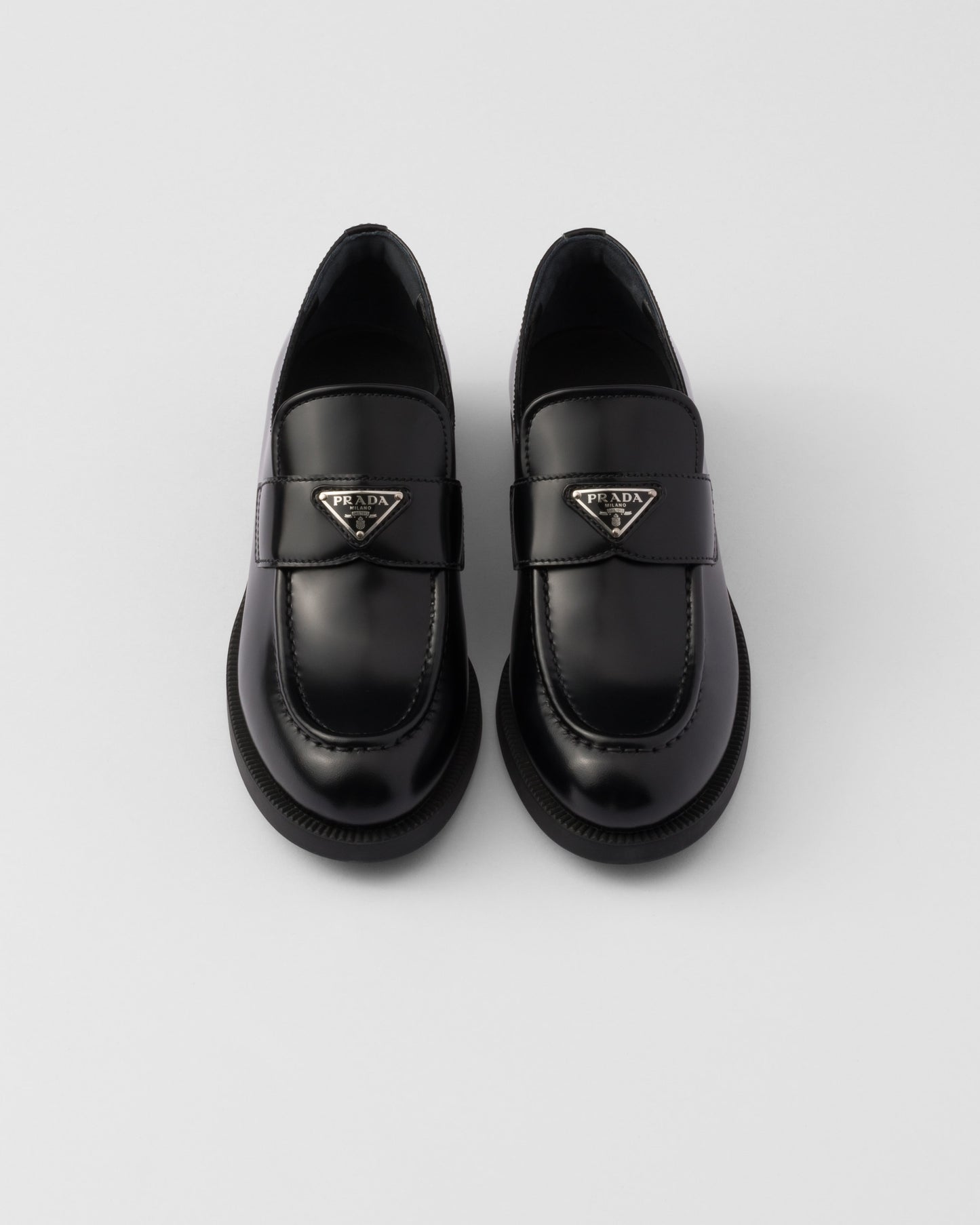 Brushed leather loafers