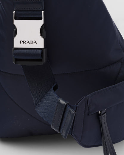 Re-Nylon and leather backpack