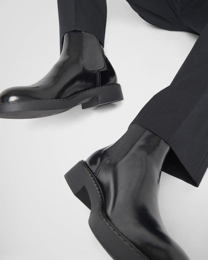 Brushed leather Chelsea boots