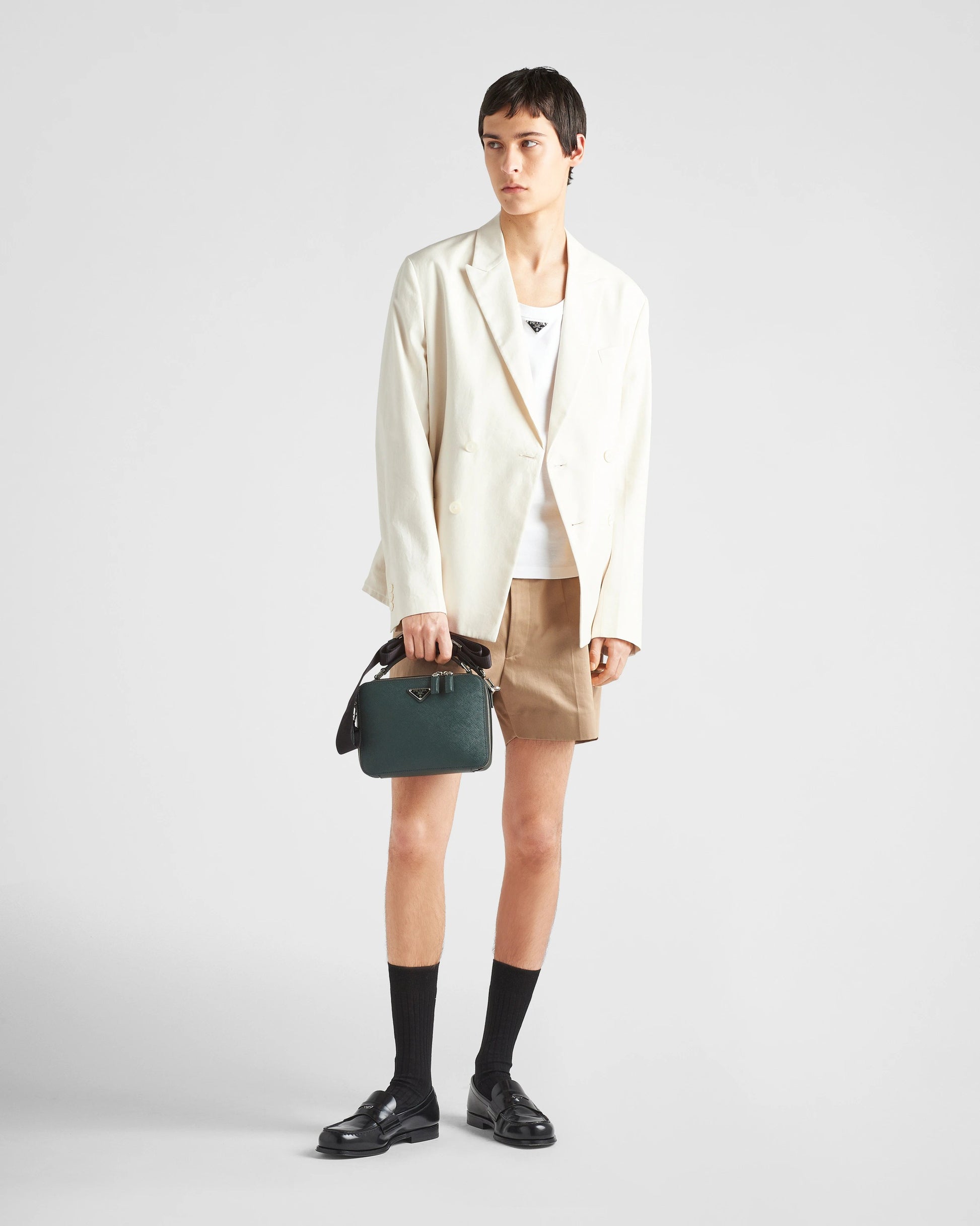 Prada Brique medium Saffiano leather bag
