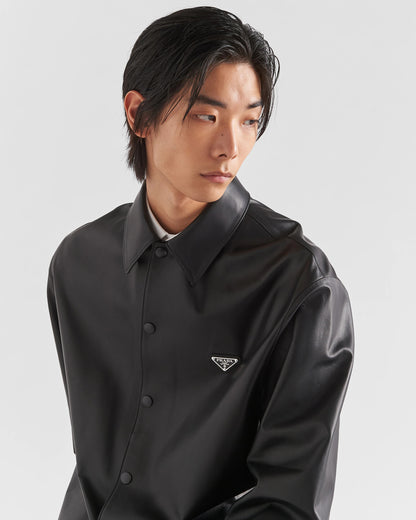 Nappa leather shirt