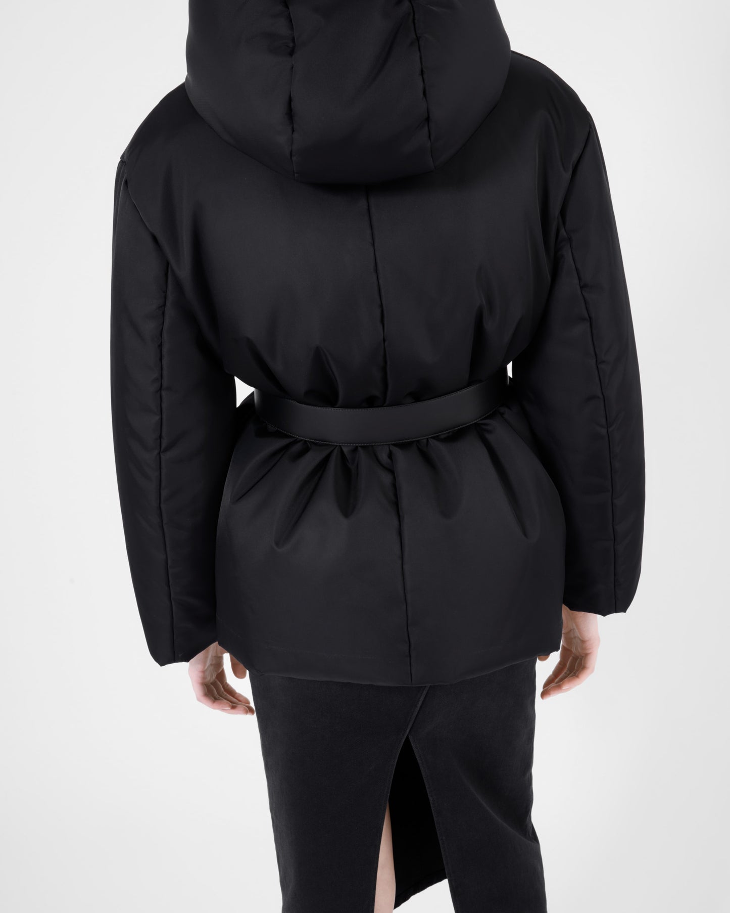 Re-Nylon hooded down jacket