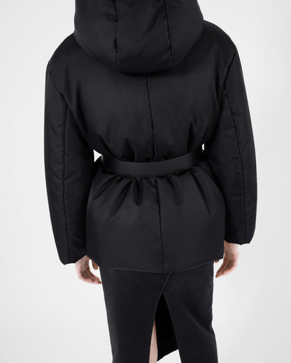 Re-Nylon hooded down jacket