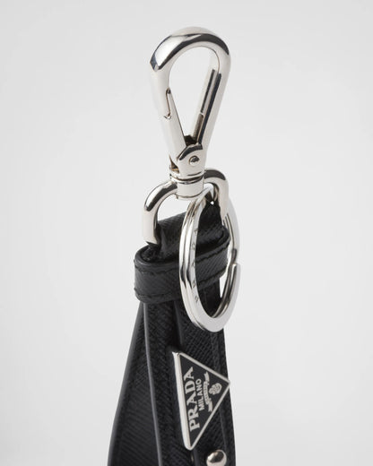 Saffiano leather keychain